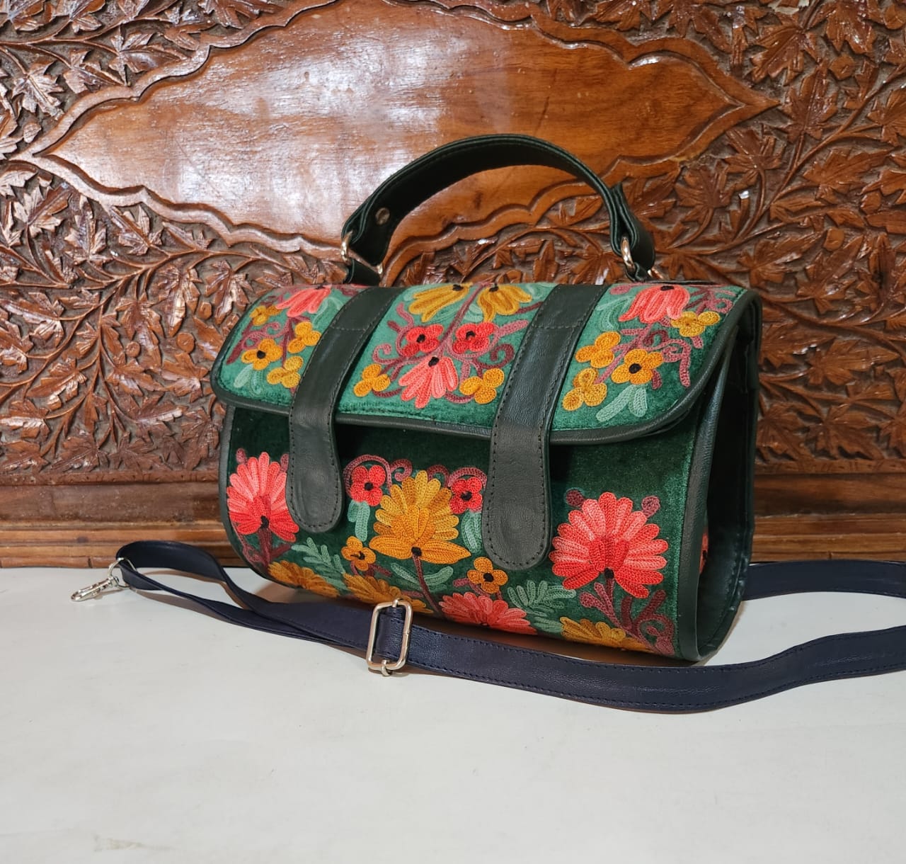 Kashmiri Embroidered Duffle Bags