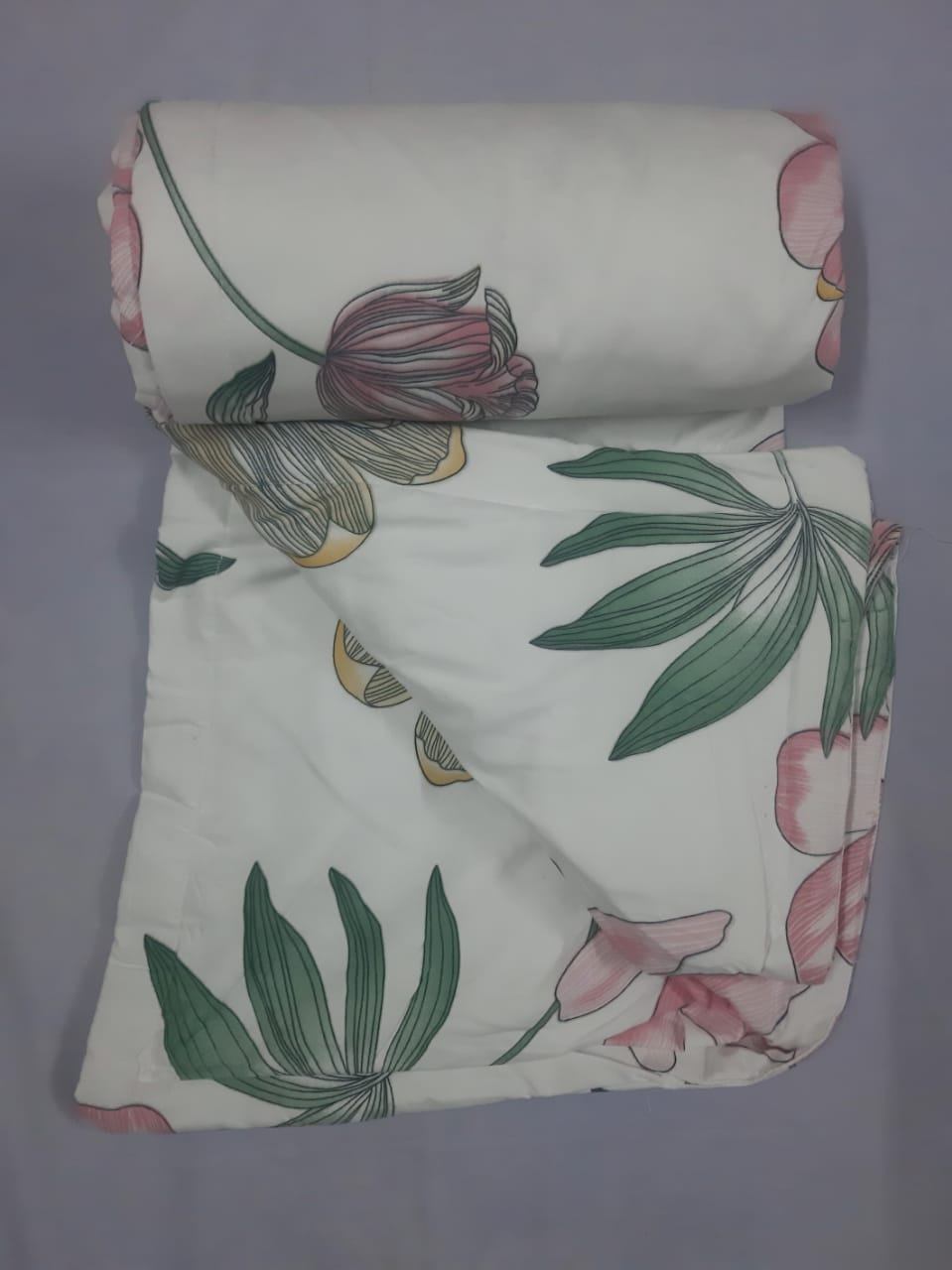 Elegant Single Bed Dohars - Green & Pink