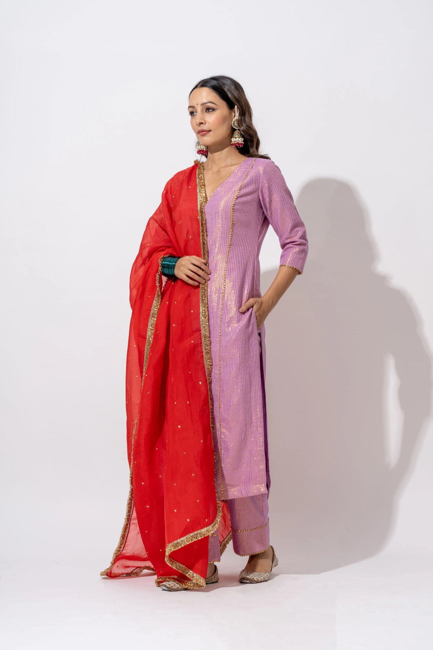 Afreen Zari Kurta Set