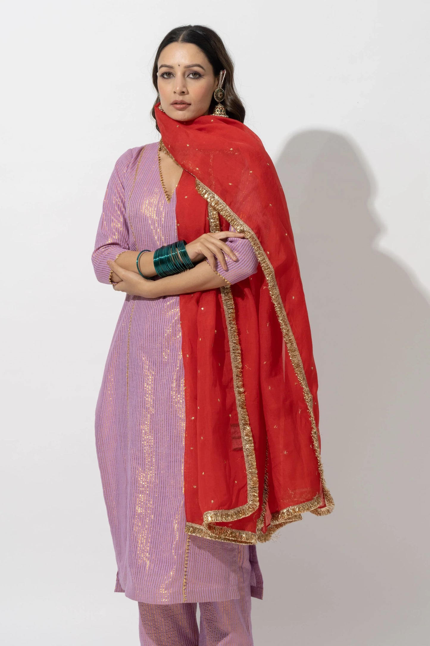 Afreen Zari Kurta Set