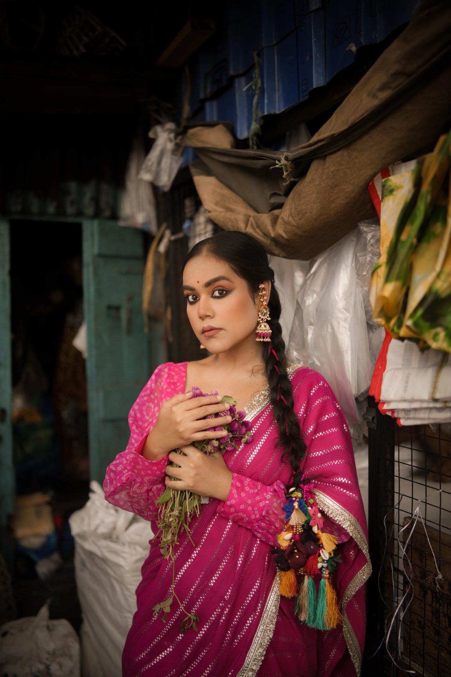 GUL Pink Cotton Saree