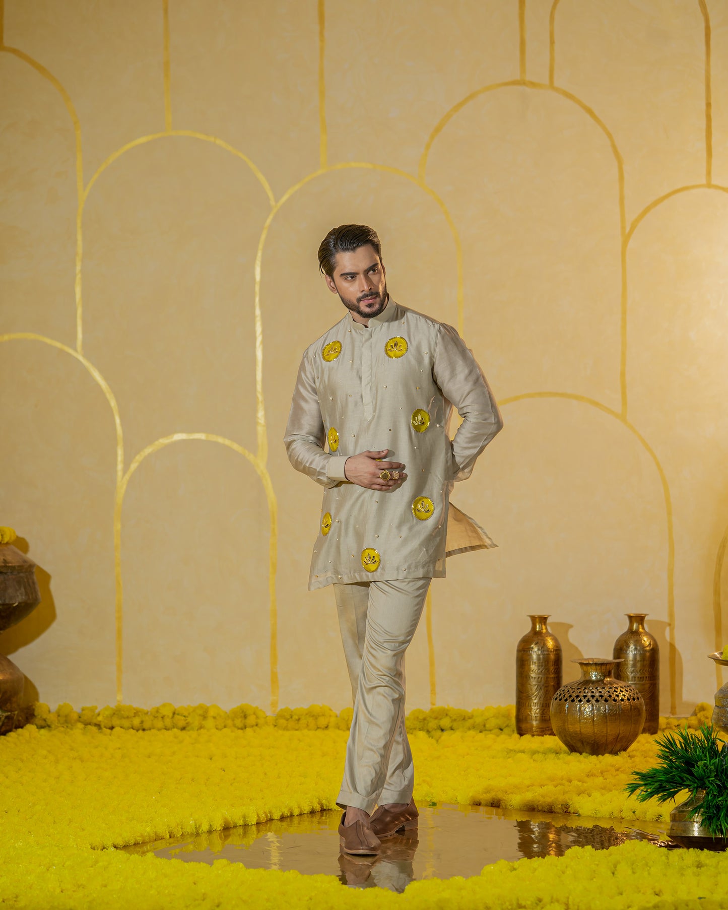 Lotus Applique Short kurta set