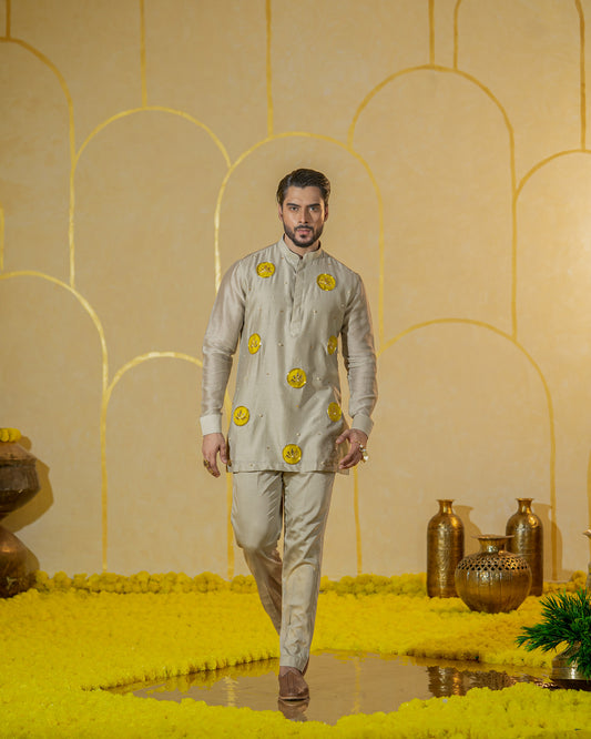 Lotus Applique Short kurta set