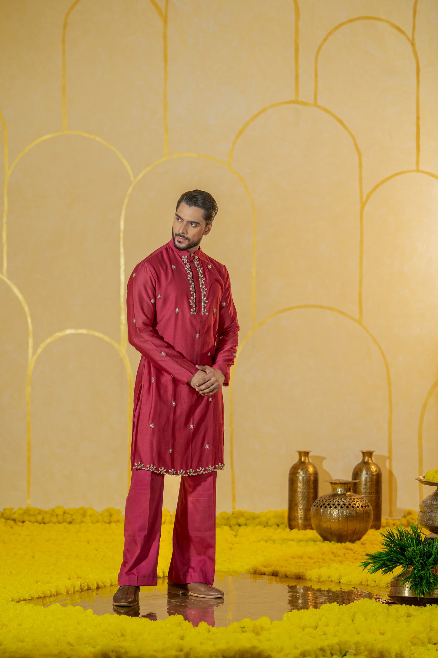 Hot Mess Pink Long kurta set