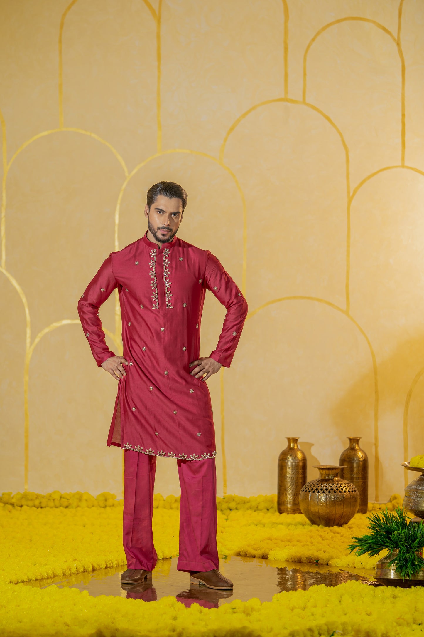 Hot Mess Pink Long kurta set