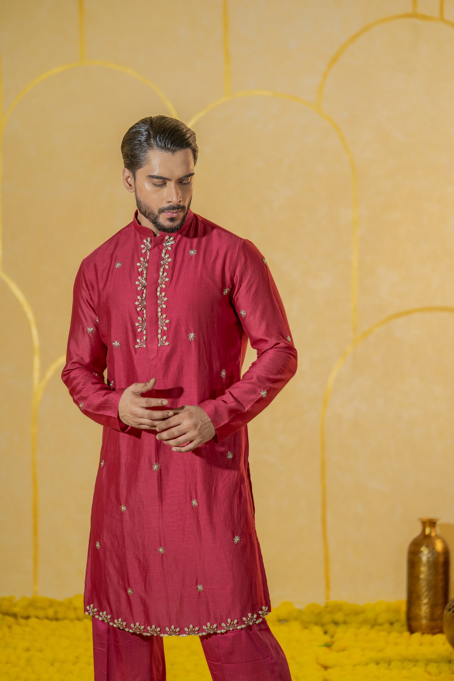 Hot Mess Pink Long kurta set