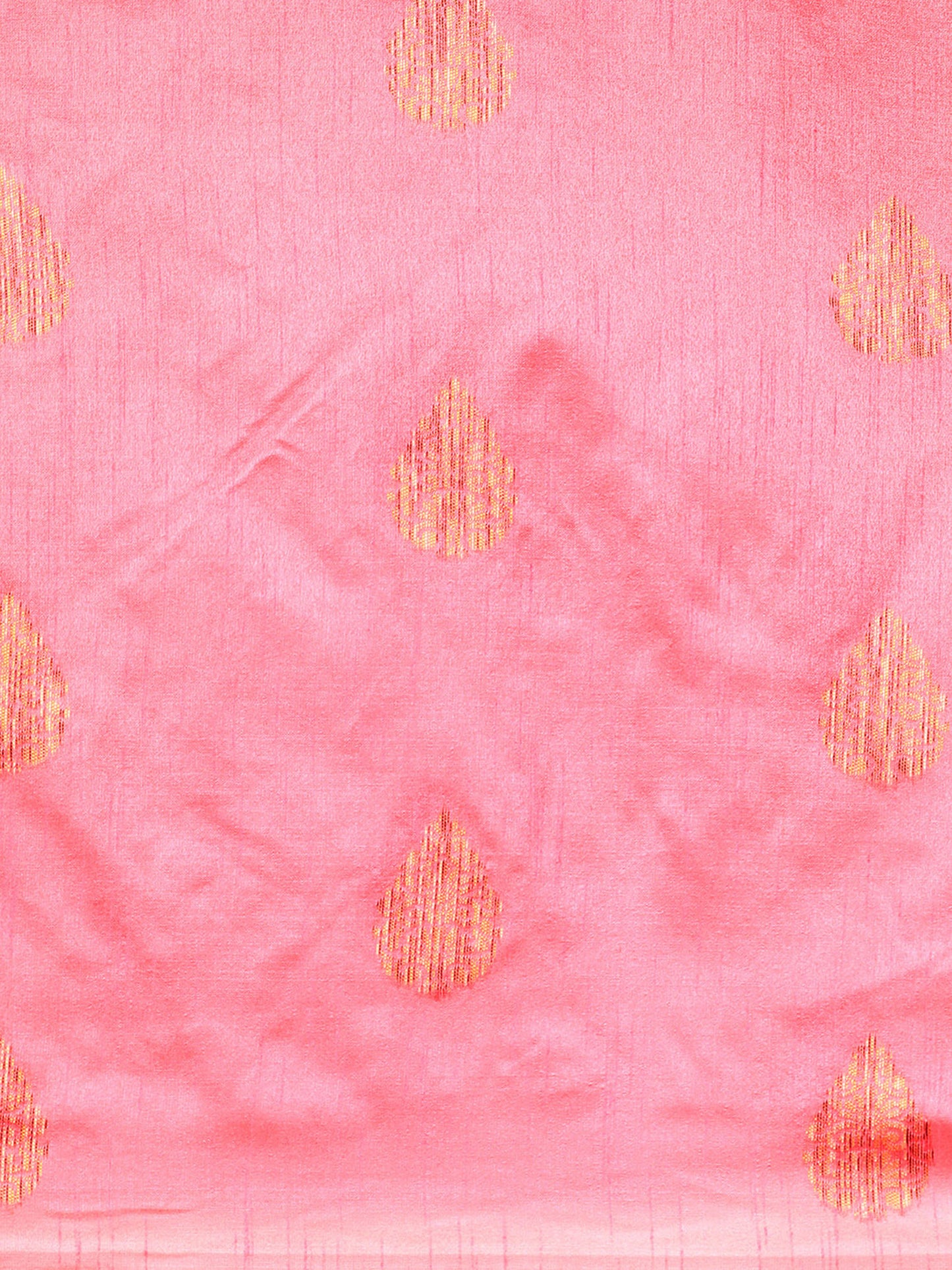 Baby Pink Handloom Ghicha Raw Silk Butti woven saree