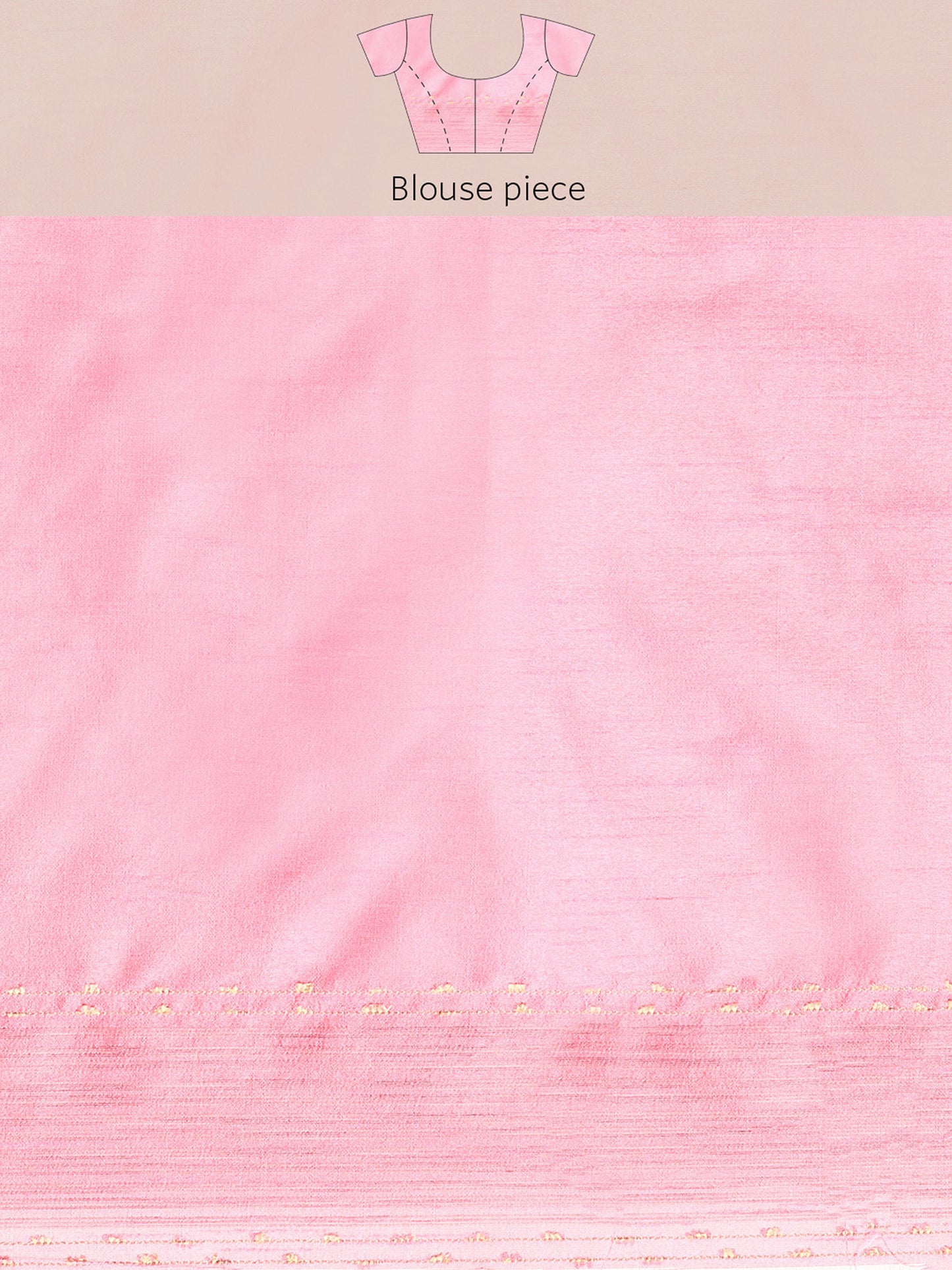 Baby Pink Handloom Ghicha Raw Silk Butti woven saree