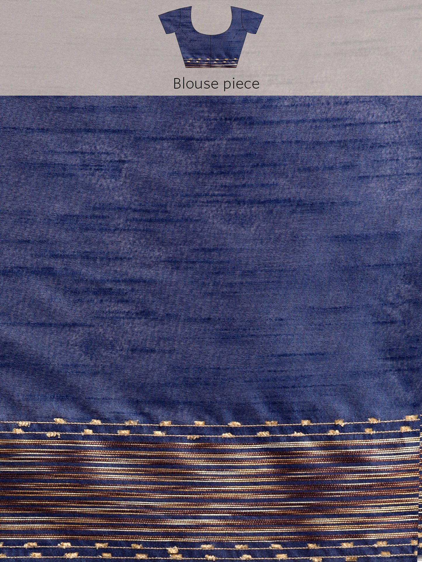 Blue Handloom Ghicha Raw Silk Butti woven saree