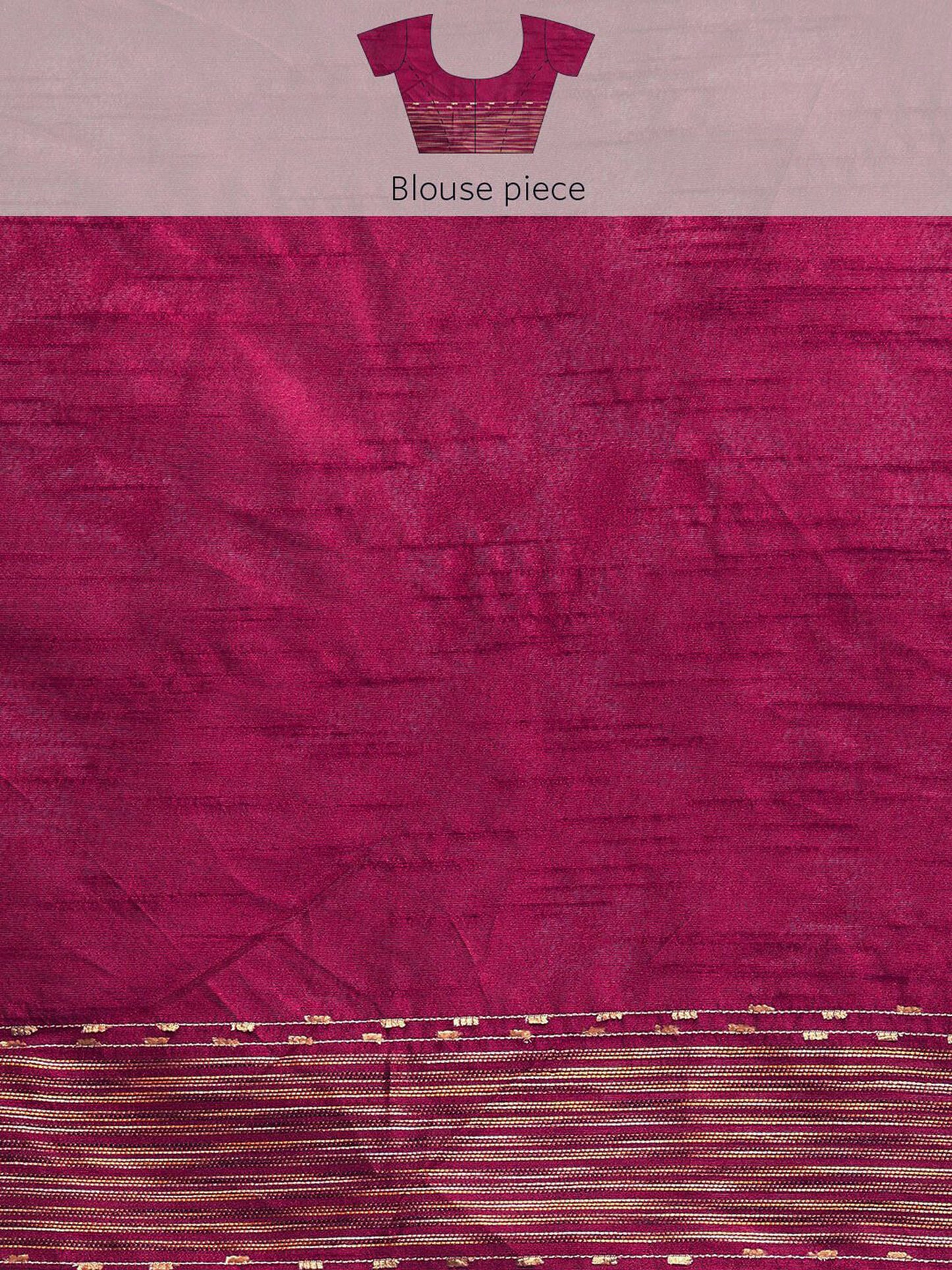 Wine Handloom Ghicha Raw Silk Butti woven saree