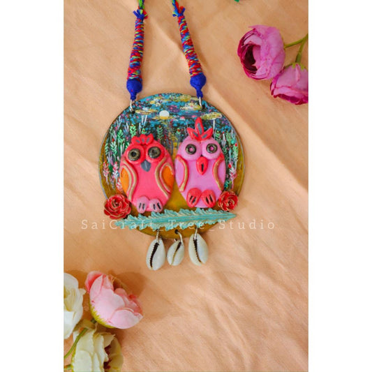 Handcrafted Fabric Beads Jewellery - Owl