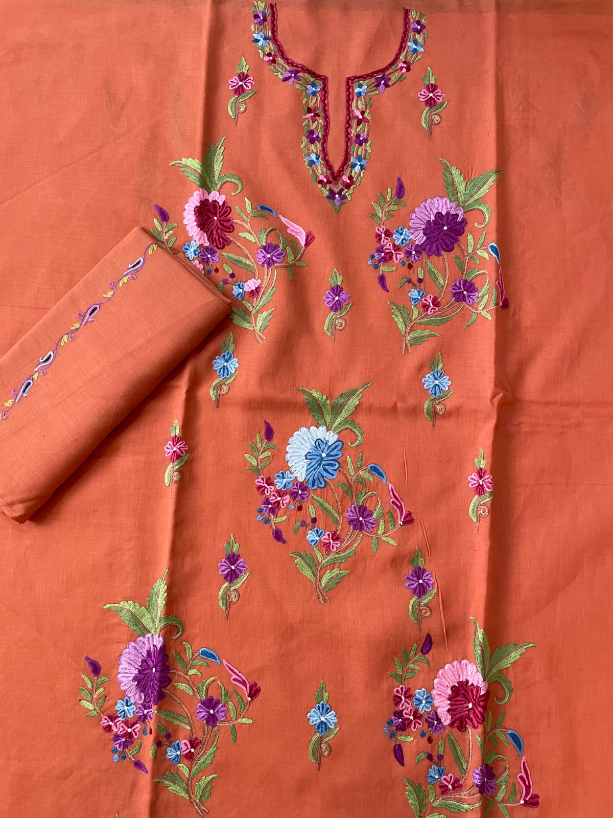 Handembroidered Kashmiri Cotton Suit