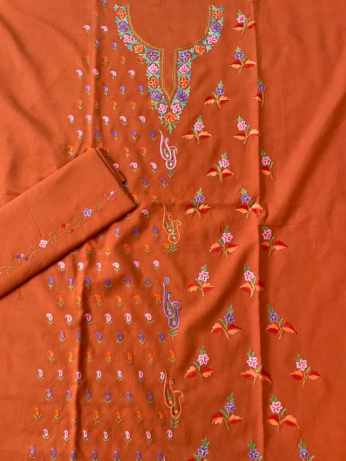 Handembroidered Kashmiri Cotton Suit