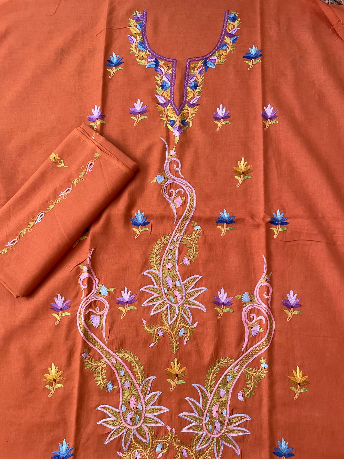 Handembroidered Kashmiri Cotton Suit