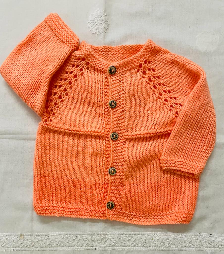 Woollen Baby Set in Orange