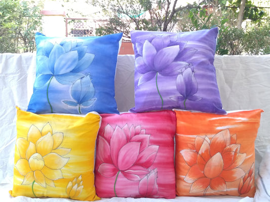 Artistic Hand Painted Cushion Cover - Multi | Home Decor