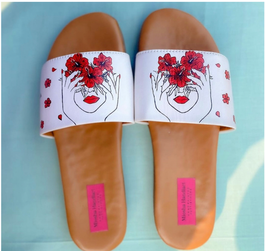 Handpainted Red Chic Sliders