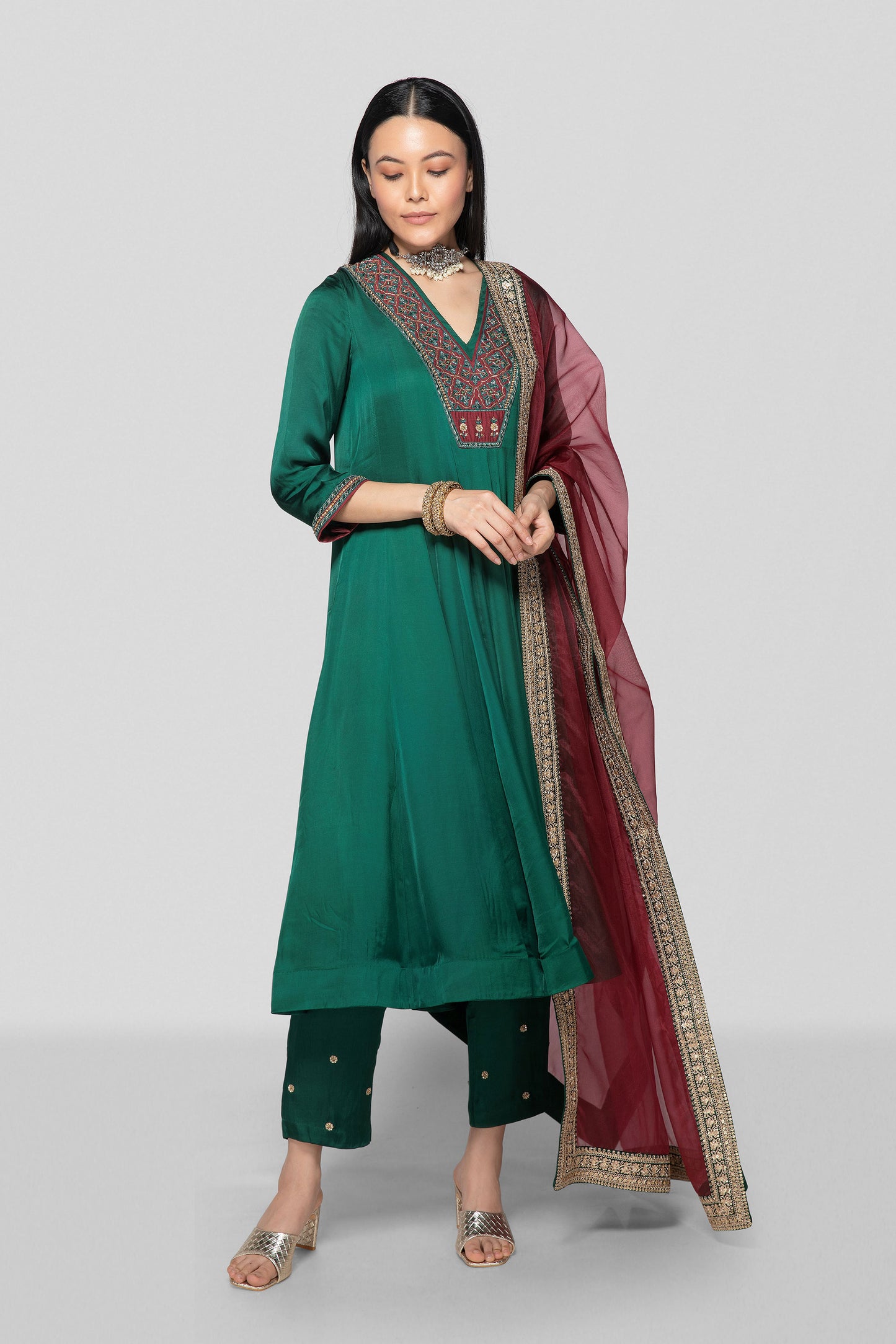 Emerald Green Kurta Set - Nazm