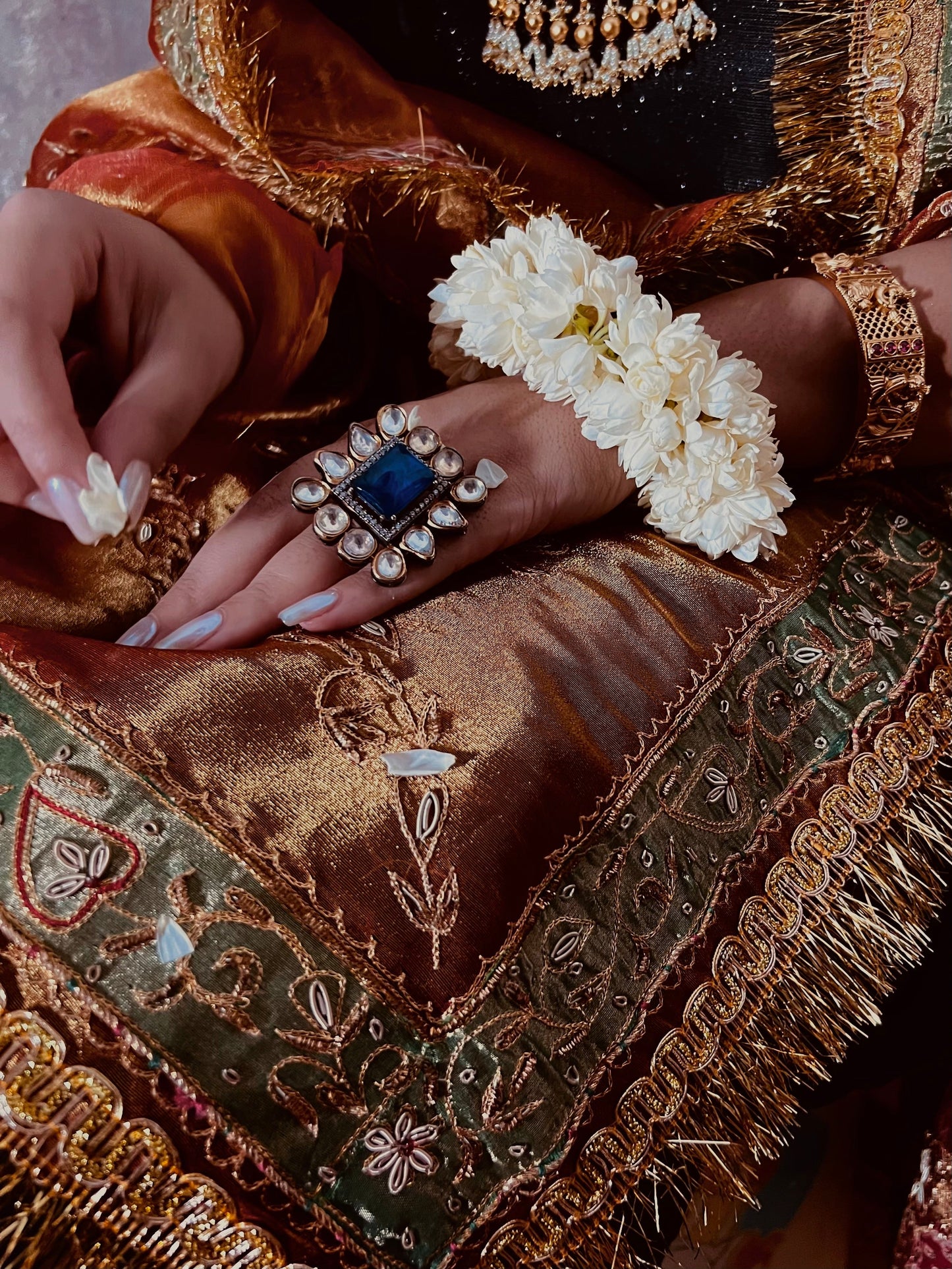 Statement Lapis Cocktail Ring