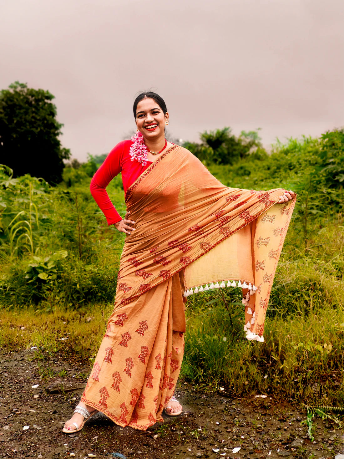 Earthy Beauty Mul Cotton saree