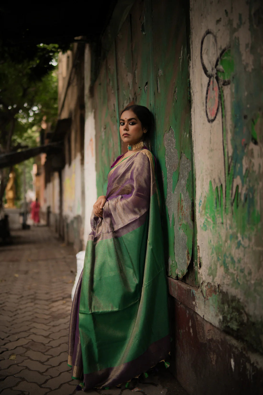 Gauri Tissue Linen Handloom saree