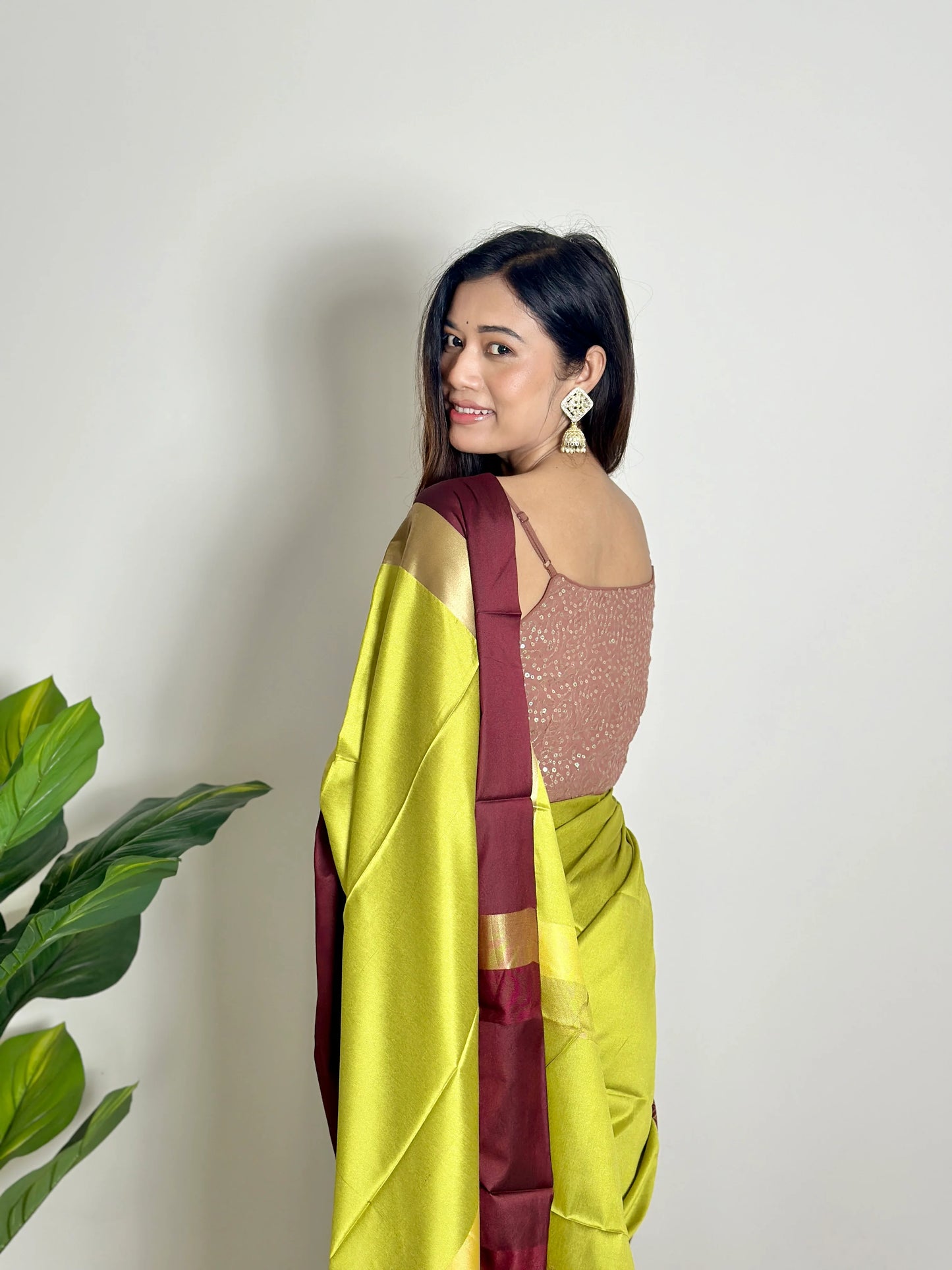 Lime Green - Handwoven - Silk Saree