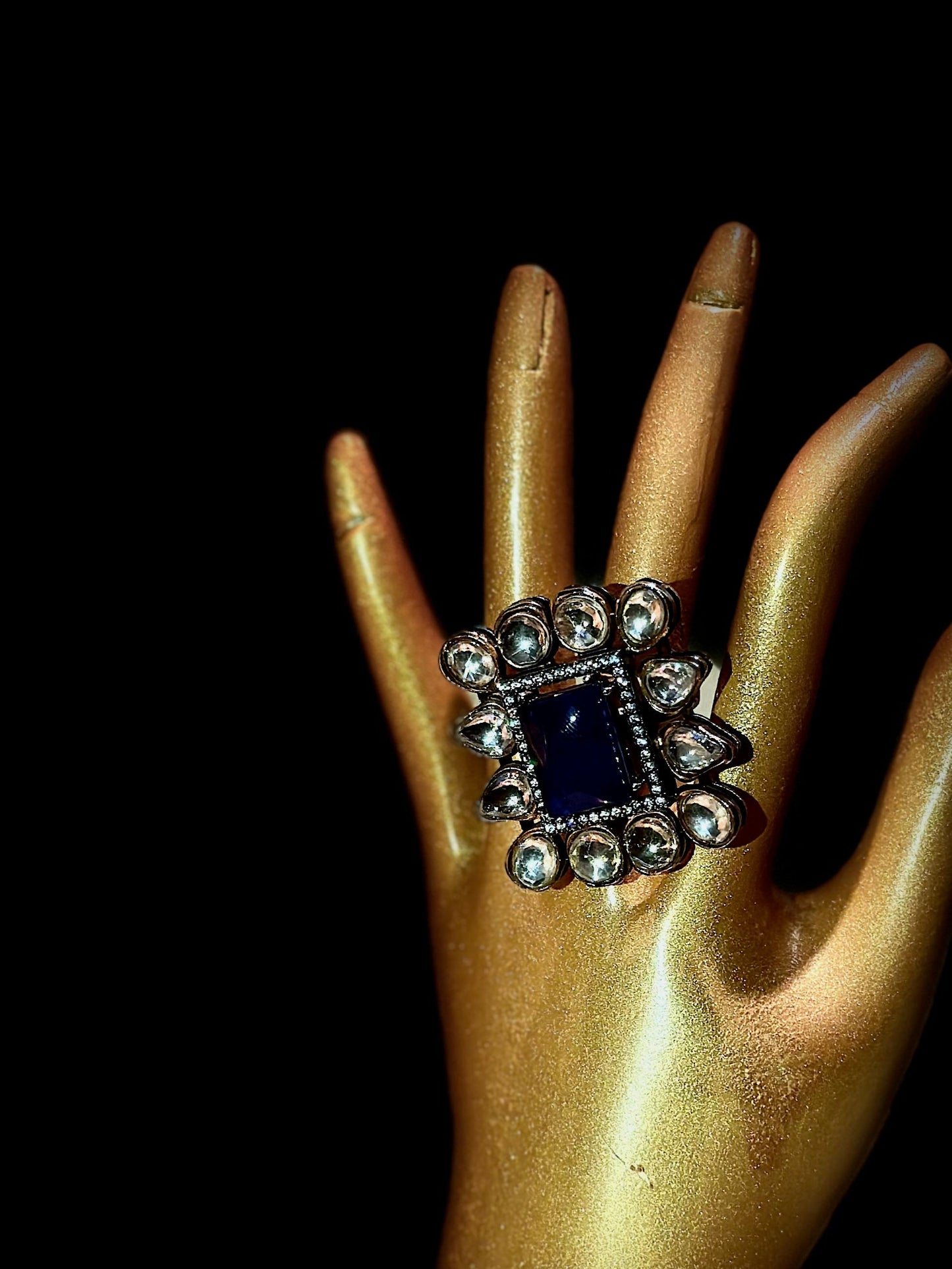 Statement Lapis Cocktail Ring