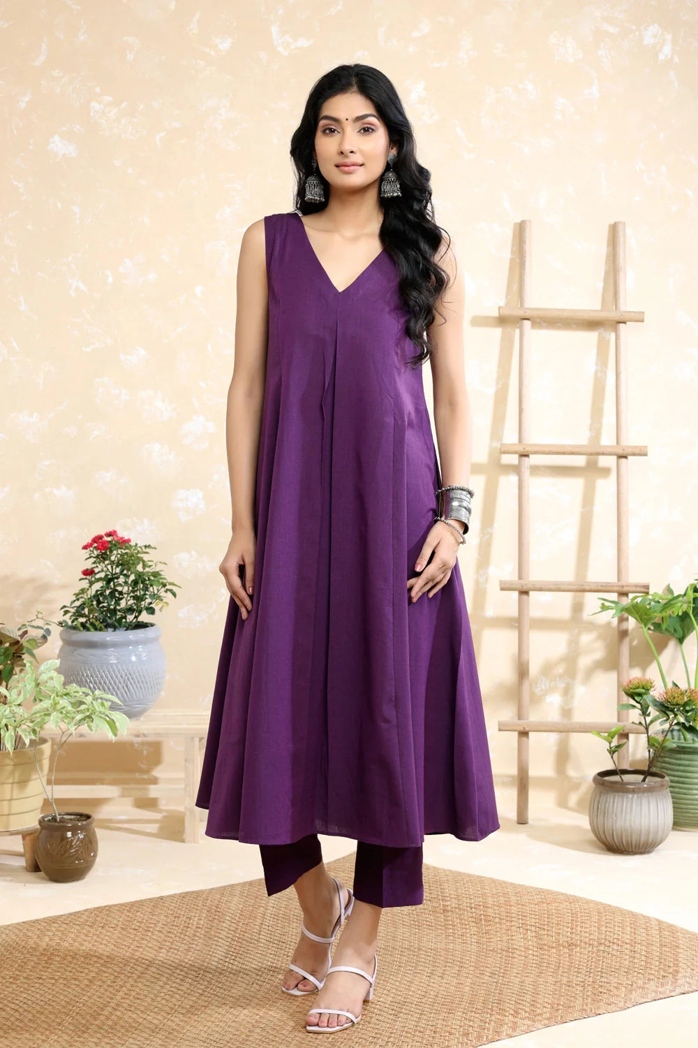 Purple Malai Cotton Co-ord Set