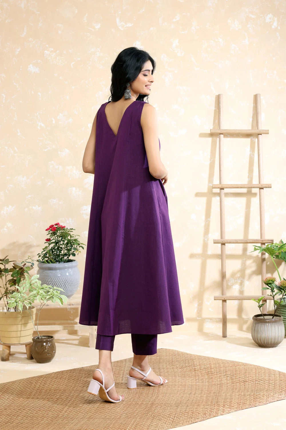 Purple Malai Cotton Co-ord Set