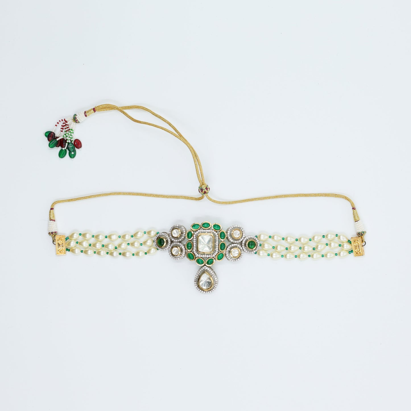 Emerald Kundan Pearl Choker