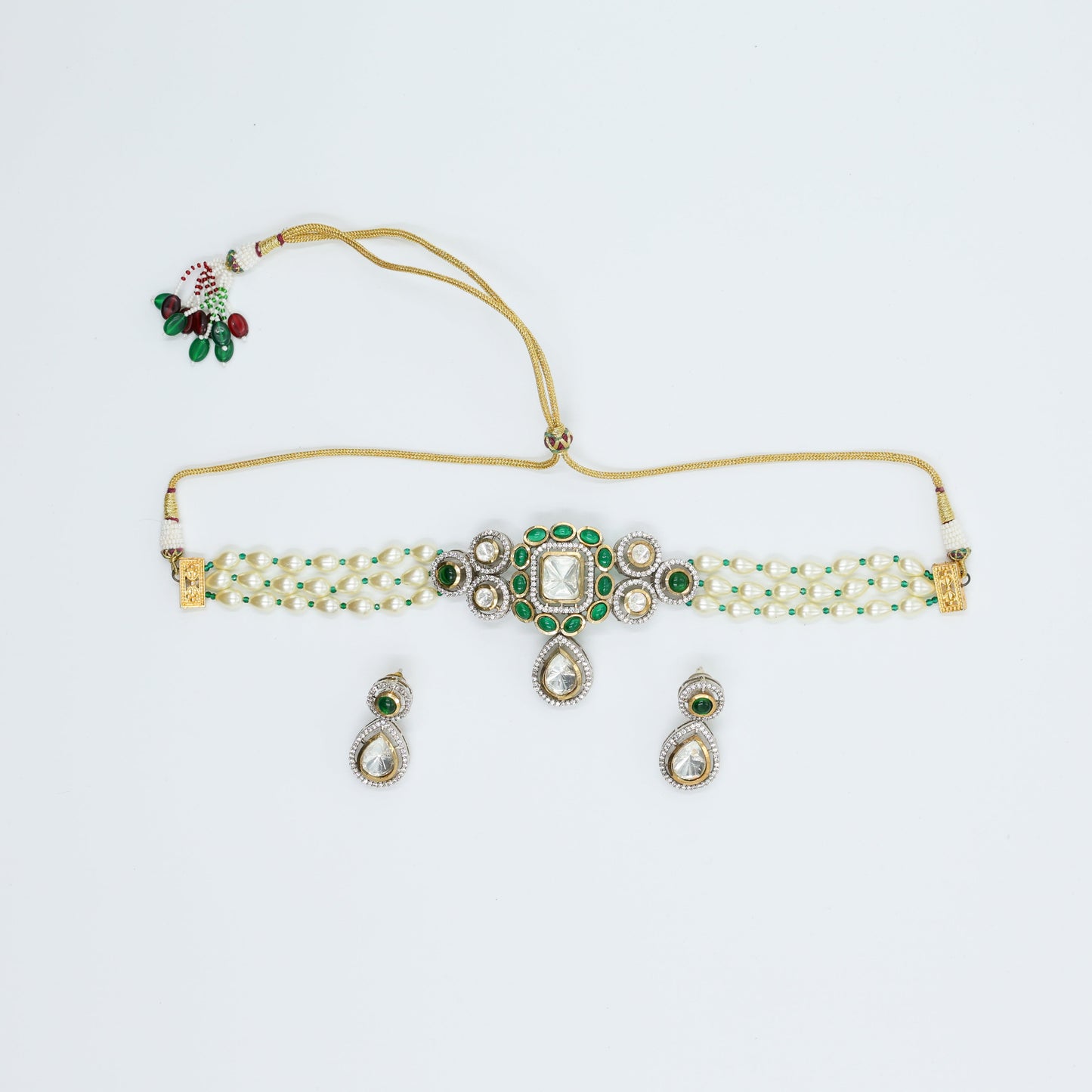 Emerald Kundan Pearl Choker