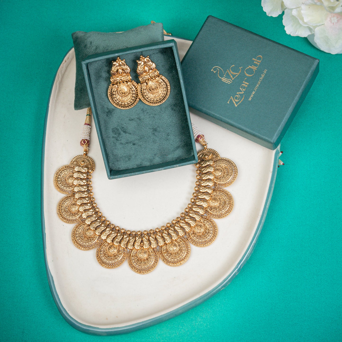 14K Gold Plated Antique Gold Set