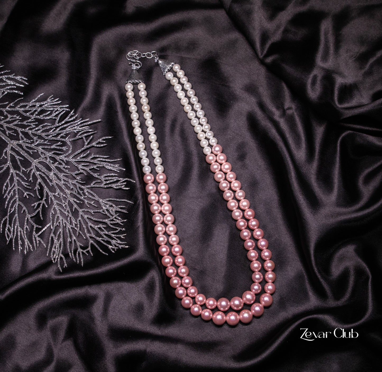 Zevar Club Regal Double Lined Pearl Necklace