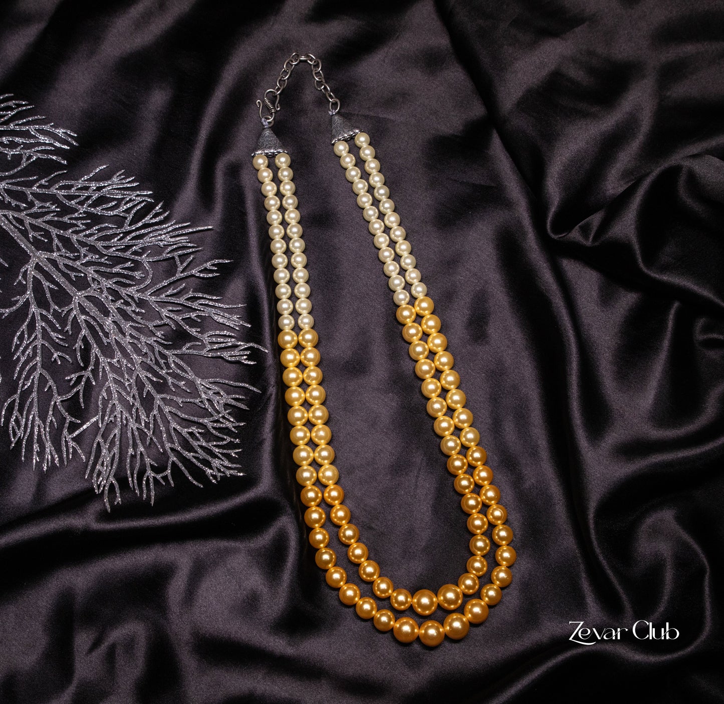 Zevar Club Regal Double Lined Pearl Necklace