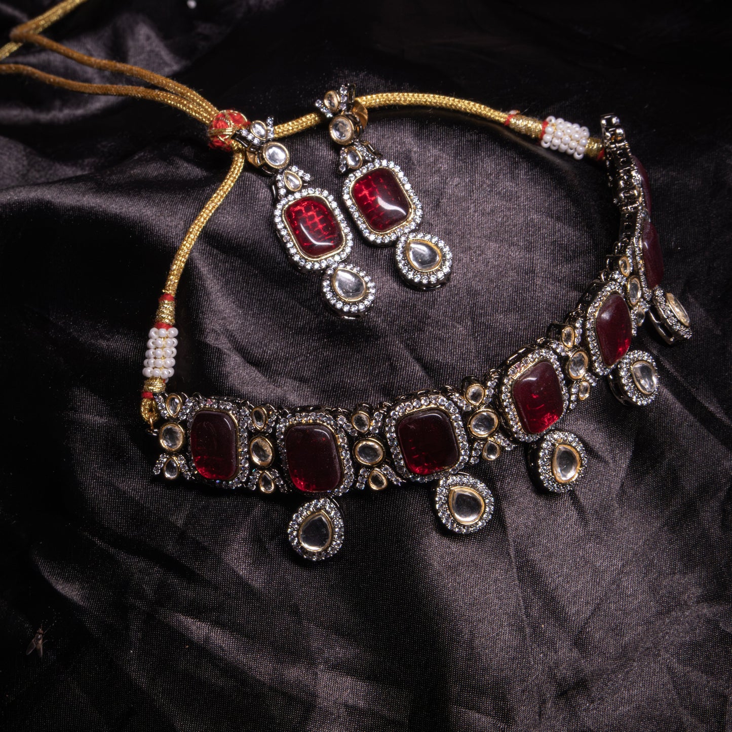 Victorian Diamond Choker with Earrings