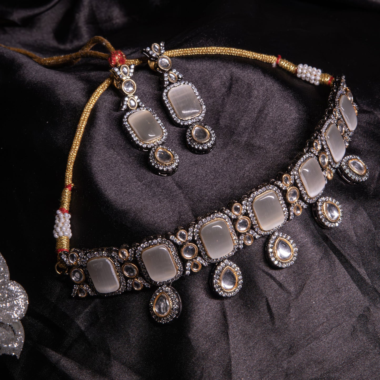 Victorian Diamond Choker with Earrings