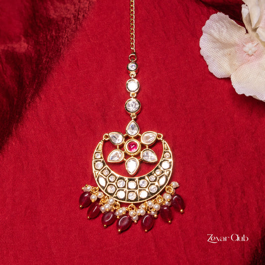 Zevar Club Chand Shaped Kundan Pearl Mangtika