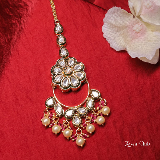 Zevar Club Ghoomar Flower Kundan Pearl Mangtika