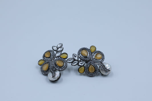 Yellow Designer uncut stones and Semi-Precious adorns