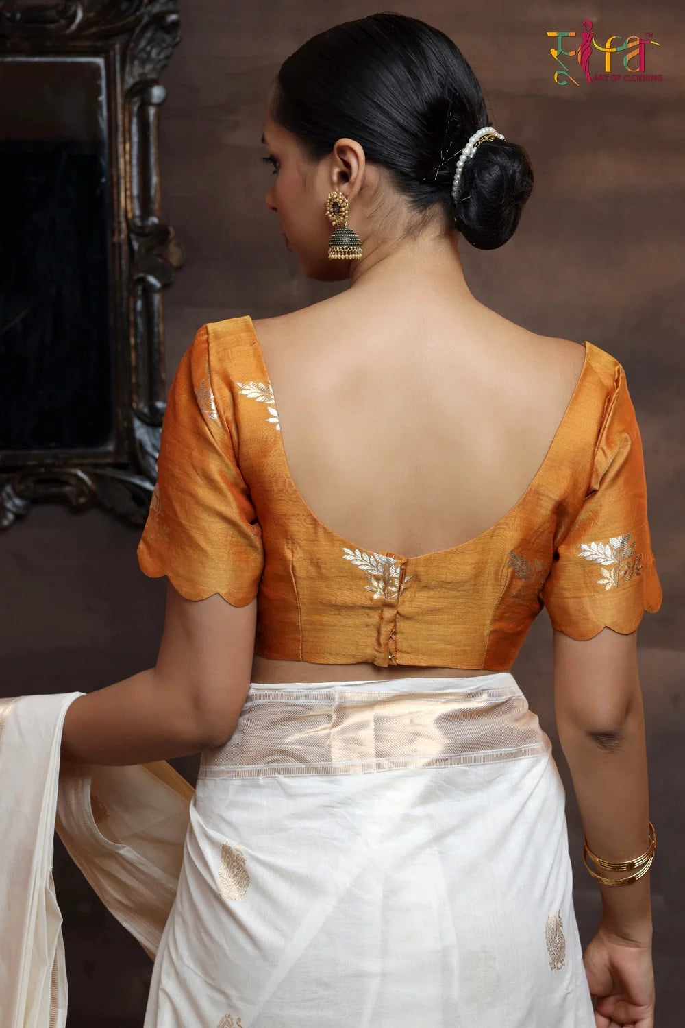 Kesariya Banarasi Blouse