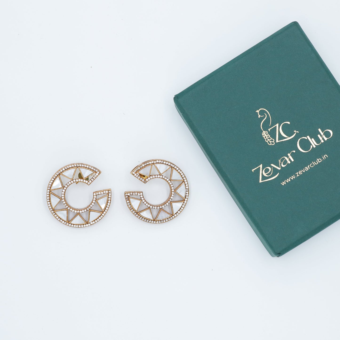 Zevar Club Statement Stud Earrings