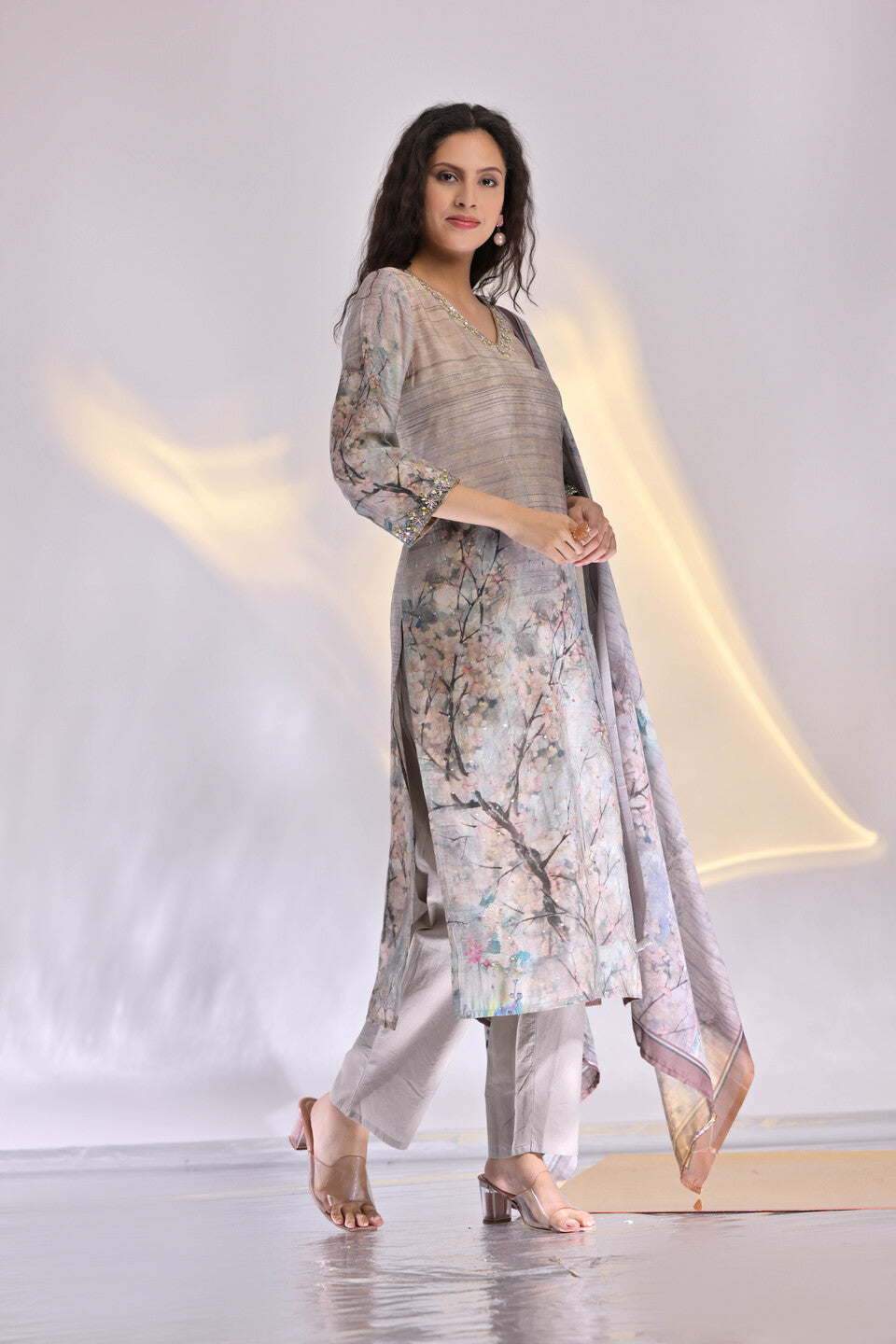 Patola Aura  Chanderi Suit Set