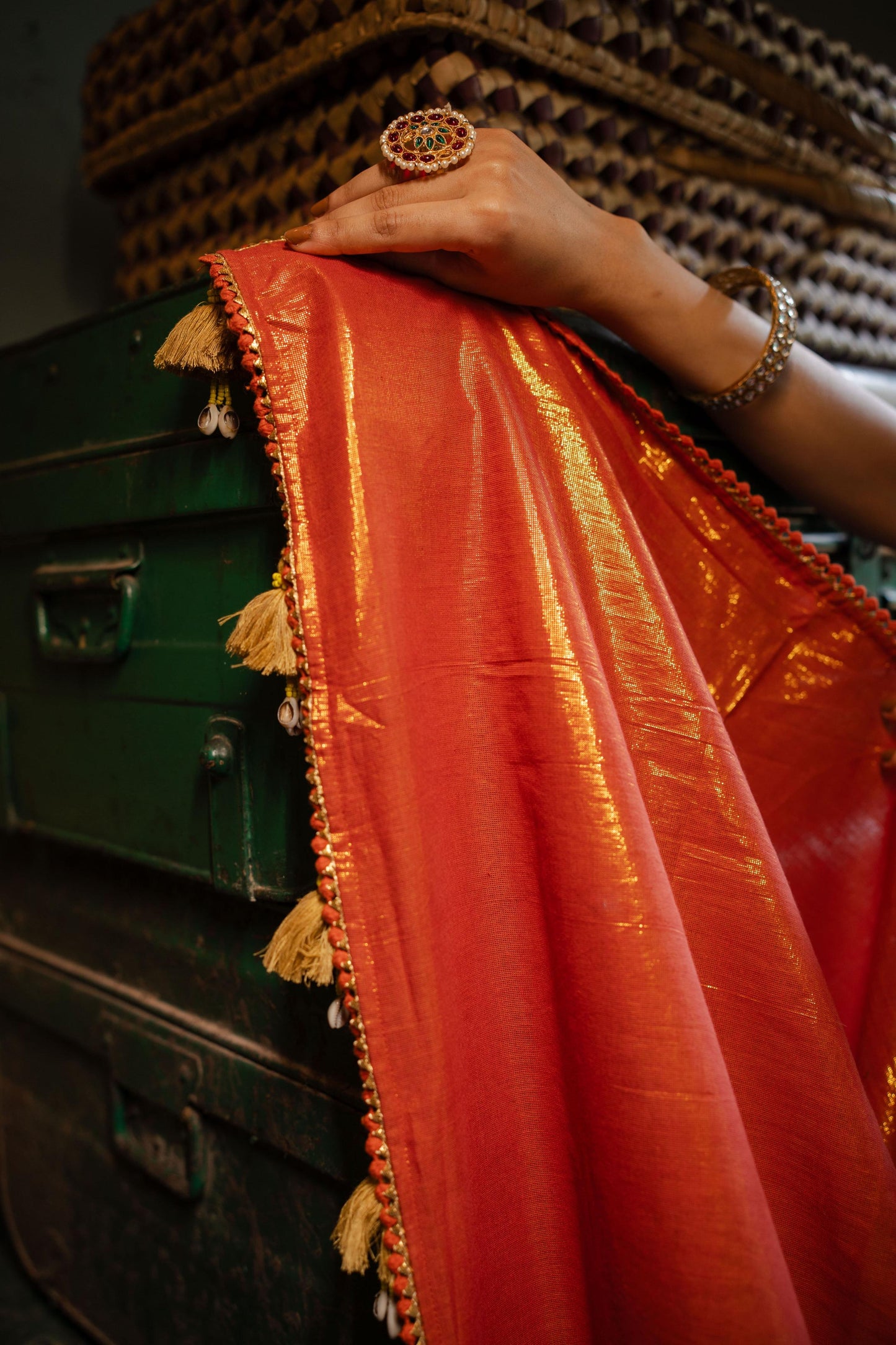 Cinnamon Kamli Saree