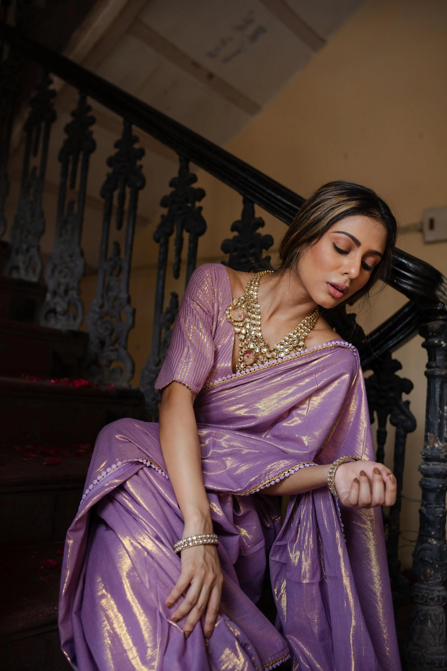 Liliana Lilac Kamli Saree