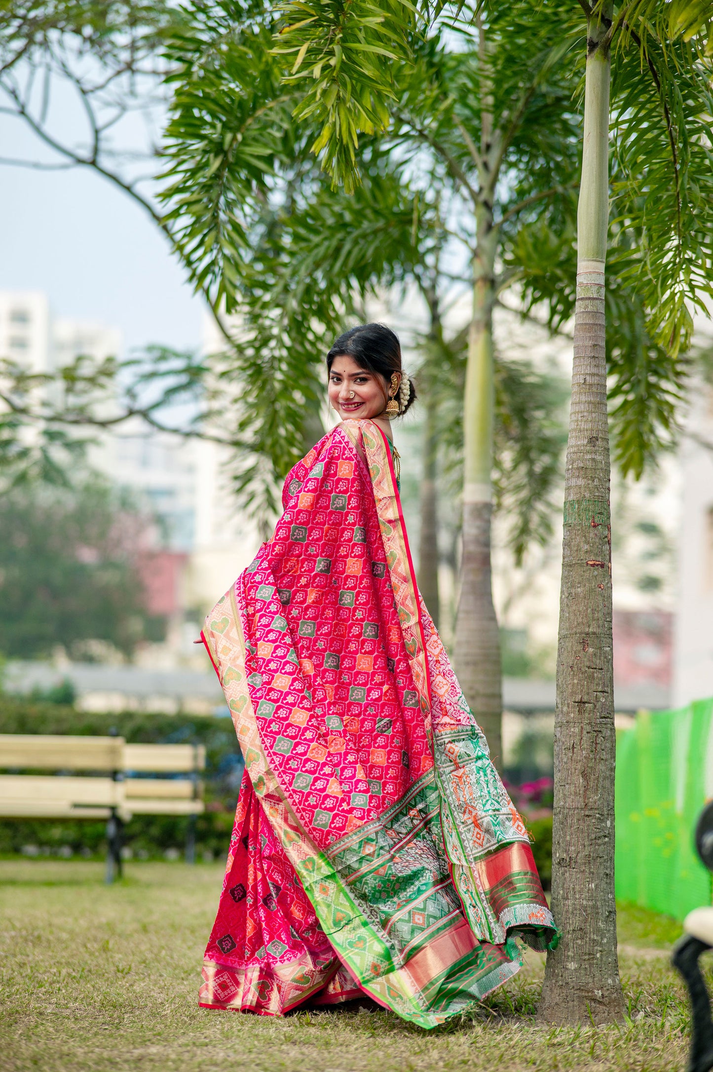 Krina Rani Banarasi Silk meenakari patola weaves Saree