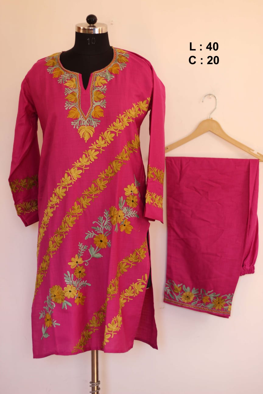 Kashmiri Work Cotton Co ord Sets