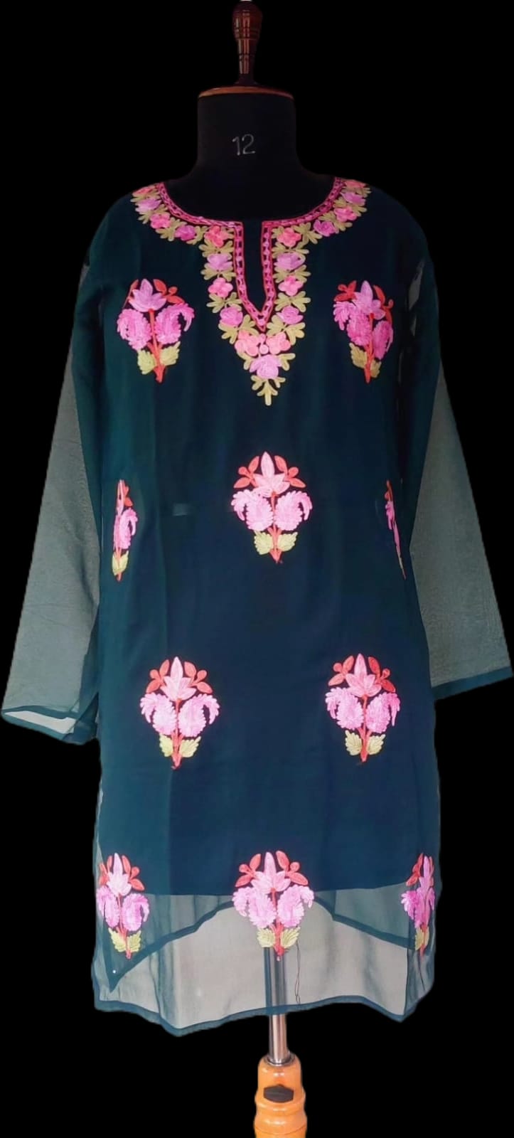 Kashmiri Embroidered Georgette Kurtis