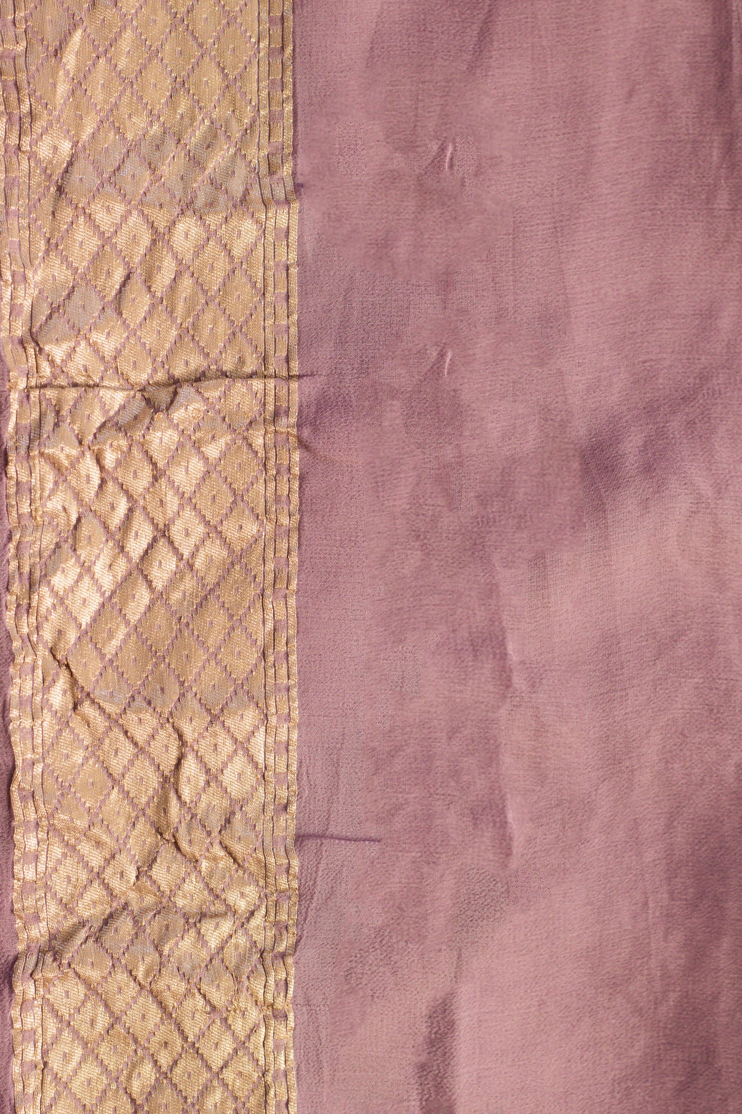 Mauve Saree Georgette Khaddi Silk - Panaya