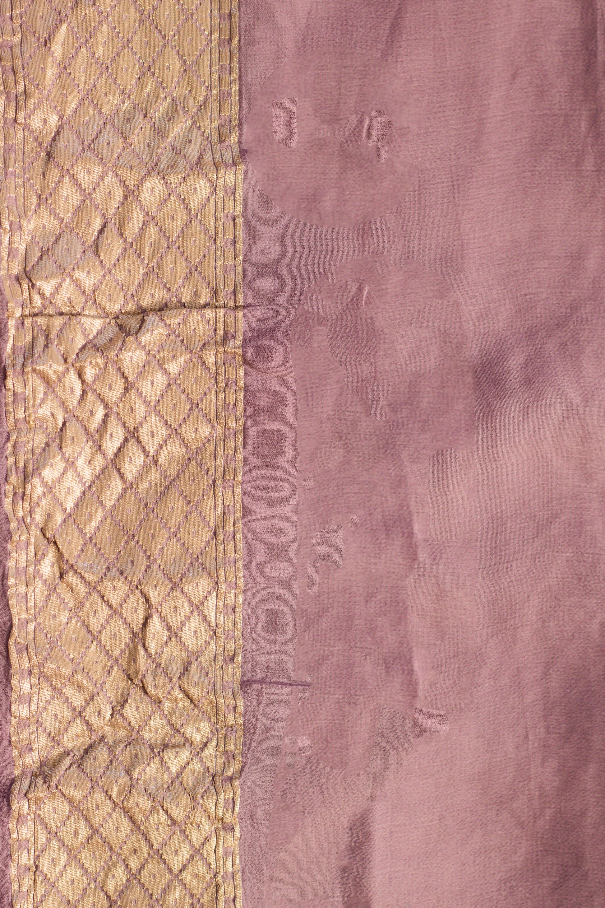 Mauve Saree Georgette Khaddi Silk - Panaya