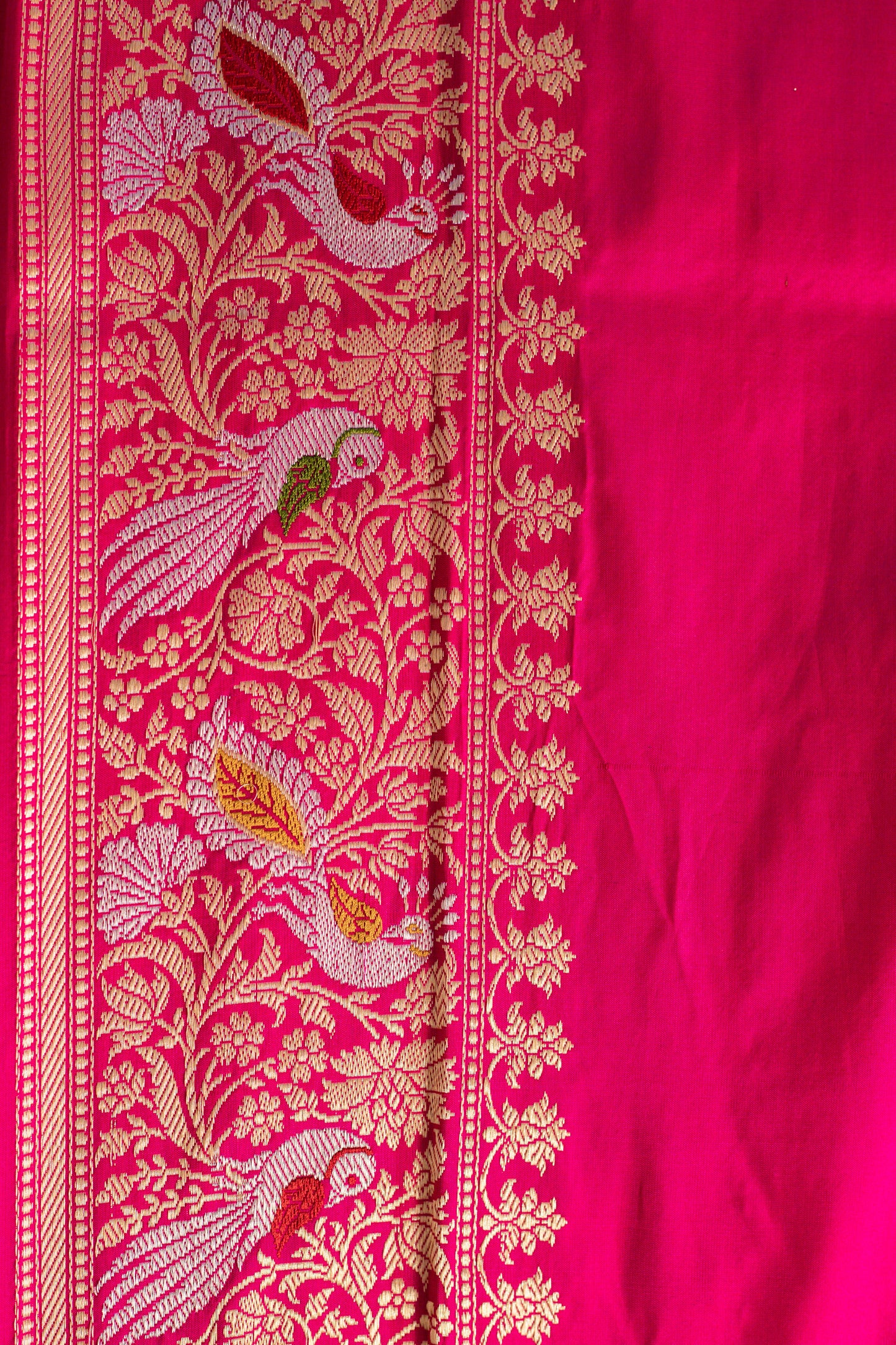 Pink Saree Katan Silk Handwoven